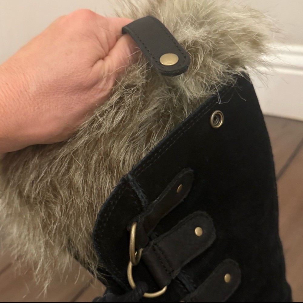 SOREL Joan of Arctic™ Waterproof Black Suede Boot Snow-Rain Boot, Size 9 - Picture 7 of 15